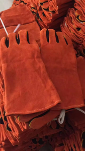 Gants de soudage en cuir de Construction robuste Renforts de paume résistants au feu Gants de soudeur Gants de travail de sécurité industrielle - Product Image 6