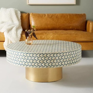 Mesa de consola de madera elegante de gama alta India digna de derroche, fábrica de resina con incrustaciones de hueso, precio al por mayor para sala de estar de lujo - Product Image 3