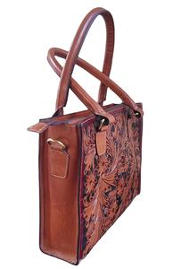 Bolsa de Compras de Cuero de Lujo Hecha a Mano en Estilo Occidental para Mujer, Artesanía Premium Hecha en India - Product Image 3