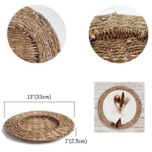 Mantel individual de algas marinas redondo minimalista, productos ecológicos hechos en Vietnam, decoración de mesa al por mayor - Product Image 3