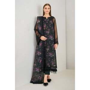 Conjunto de Traje de Mujer en Organza Bordada UF-525 - Product Image 1