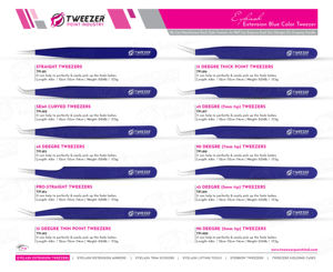 Ventilateurs de cils faits à la main pince à cils en vrac avec bout pointu matériau en acier inoxydable emballé dans une pochette en cuir - Product Image 6