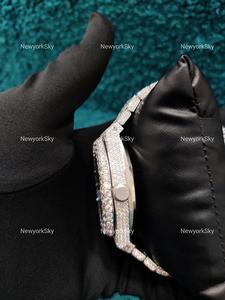 นาฬิกาข้อมือเพชรมอยส์ซอไนต์ VVS ทำด้วยมือปรับแต่งได้ตามต้องการสายสแตนเลสสตีลนาฬิกากลไกของขวัญสำหรับผู้ชาย - Product Image 4