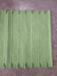 Green Rectangle Chenille Exercise Mat Woven Non-Slip Rubber Backing Contemporary Style Home Use - Product Image 5