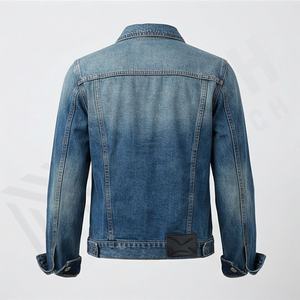 Custom High Street Style <b>Women</b> Denim <b>Jacket</b> Plain Dyed Raw Cotton Filling Two Pocket <b>Spring</b> Autumn Breathable Fashion Outwear - Product Image 2