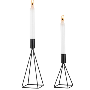 Ensemble de 3 bougeoirs en aluminium moulé couleur bronze centres de table de style classique pour la décoration de table de mariage - Product Image 6