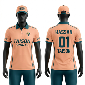 เสื้อโปโลสนุกเกอร์ผู้ชาย พรีเมียม 180 GSM โพลีเอสเตอร์ ระบายอากาศได้ดี สีเขียว แต่งขอบทอง ดีไซน์แผงต่อผ้า  โลโก้แบบรีดร้อนสั่งทำพิเศษ - Product Image 6