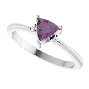 Bague Stuller Romantique à accents décoratifs 72435:154P en Or fin 14K (Blanc et Jaune) et Rhodium, Certifiée IGI, pour Fiançailles et Promesse - Product Image 5
