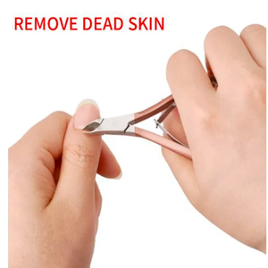 Pince à ongles pour outil de beauté de toilettage d'art avec poussoir à cuticules pince à épiler Cutter Nipper dissolvant de peau morte pour les doigts - Product Image 2