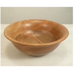 Cuenco de madera hecho a mano ensalada aperitivo fruta ensalada servir para cocina casera - Product Image 3