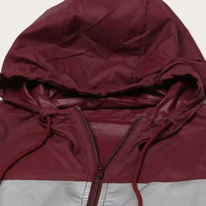 Veste coupe-vent pour hommes sur mesure cousue couleurs contrastées personnalisées tenue décontracté veste coupe-vent anti-rides pour hommes - Product Image 6