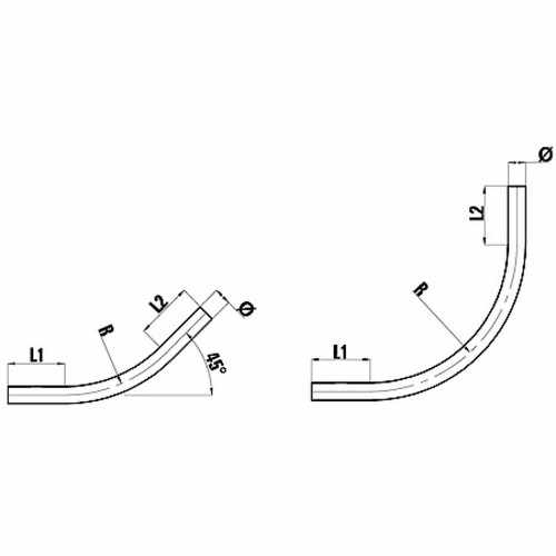 304 Stainless Steel DN154mm Pipe Bend R=500 45° Square Shape ERW Welding Line ASTM GB Standards Product Stainless Steel Tube