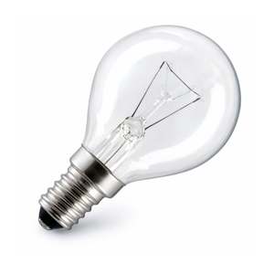 Ampoule incandescente sphérique transparente 40W 125-130V E14 - Product Image 1