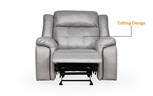 COLECCIÓN ITALIAN SILLA RECLINER MEDIO CUERO CON PLANEADOR - Product Image 3