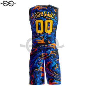 Camiseta de baloncesto uniforme de baloncesto envío rápido sublimado hombres personalizado en blanco azul 100% poliéster BSCI, venta al por mayor, ropa deportiva - Product Image 5