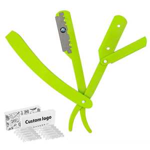 Ensemble de rasoirs droits professionnels-Rasoir à bord droit en acier inoxydable avec 20 lames de qualité supérieure - Product Image 3