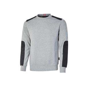 U-<b>POWER</b> Workwear Crewneck Sweatshirt RYKE Grey Silver with <b>Brushed</b> Finish - Product Image 1