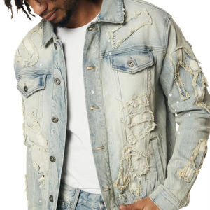 Ensemble de jeans et de veste de différentes couleurs pour hommes, costume deux pièces de haute qualité pour homme tendance, séchage rapide, vêtements de rue, ensembles de jeans - Product Image 4