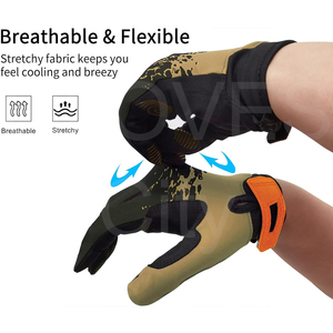 2025 guantes de ciclismo profesionales con estilo para hombres, guantes deportivos sin dedos acolchados de Gel, Material de carreras de PU transpirable - Product Image 4