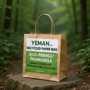 Sacchetto di Carta Riciclata Yeman, Gadget Promozionale Ecologico, Sostenibile ed Ecosostenibile - Product Image 3
