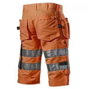 Hi Vis Shorts Ropa DE TRABAJO reflectante Construcción de alta visibilidad Carga Bolsillos múltiples Pantalones cortos de seguridad para hombres con servicios OEM - Product Image 4