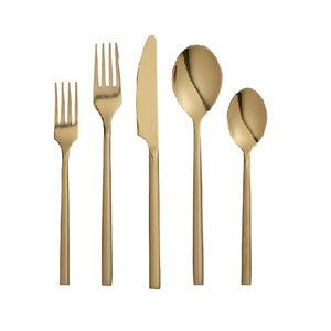 New Luxury Design Metal <b>Cutlery</b> Restaurant & Hotels Table Decorative <b>Gold</b> Plated <b>Cutlery</b> <b>Set</b> Stainless Steel <b>Cutlery</b> Box 5pcs - Product Image 1