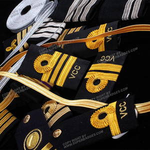 Épaulettes en or OEM épaulettes personnalisées épaulettes à enfiler souples marchandes pour uniforme de pilote - Product Image 3