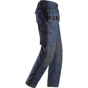 Pantalon léger à plis plats et multi-poches, style urbain, respirant, en polyester/coton, avec cordon de serrage, pour 2025-2026 - Product Image 4