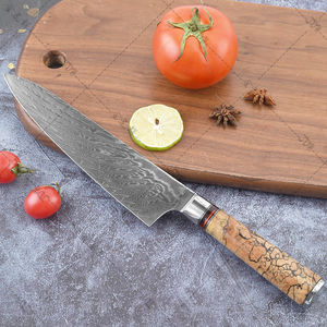 Cuchillo de chef de 8 pulgadas, cuchillo de cocina de Damasco, 67 capas de acero de Damasco con mango de madera - Product Image 2
