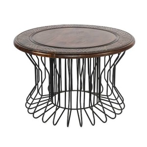 Finition en résine Table basse en aluminium Mobilier pour hôtel et restaurant Table centrale de décoration Table basse en métal durable - Product Image 5