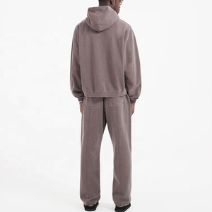 เสื้อฮู้ดซักกรดของผู้ชายขายดี400gsm ผ้าฝ้าย100% ใหญ่โอเวอร์ไซส์ซิปไซส์ XS พิมพ์ลายได้ตามต้องการ - Product Image 5