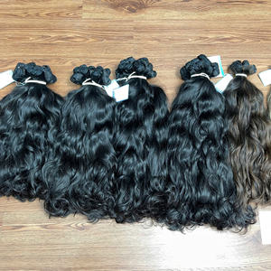 Extensiones de cabello humano vietnamita crudo de trama ondulada natural disponible en stock - Product Image 5