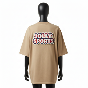 Women Oversize T Shirt Premium Single Jersey Cotton <b>Neutral</b> Tone Streetwear Custom Logo Women Oversized 100% Cotton T-Shirt - Product Image 2