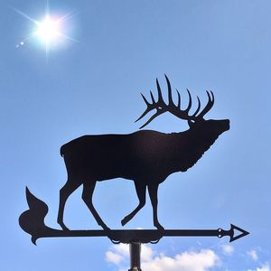 Artistic Iron Weathervane with Majestic <b>Animal</b> Figure for Rustic or Farmhouse Aesthetics <b>Garden</b> <b>Ornaments</b> for Homes - Product Image 1