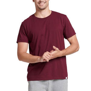 T-shirt à col rond personnalisable OEM pour homme 100% coton imprimé tissu tricoté à motifs vierges - Product Image 5