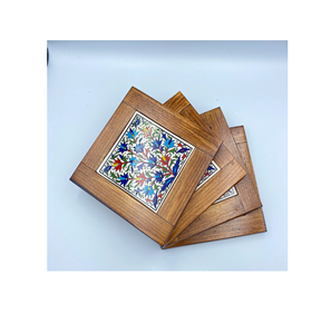 Wholesale Latest Piece Ceramic and <b>Wooden</b> <b>coaster</b> Handmade Design Ceramic <b>Coasters</b> - Product Image 4