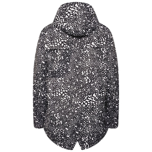 Custom Women Fashion Leopard Print <b>Windbreaker</b> Jacket Waterproof Hooded Raincoat <b>Black</b> White Patterned Outdoor Lightweight Coat - Product Image 3