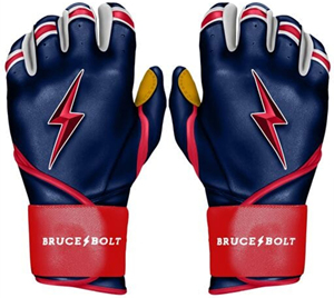 Custom Inspired Baseball Batting Gloves Cabretta Leather & Long Cuff Wrist Support <b>Chrome</b> Series - Product Image 5