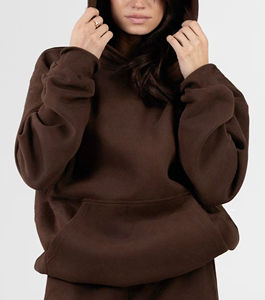 Venta al por mayor de sudaderas con capucha de las mujeres logotipo bordado personalizado pesado 100% algodón sudaderas con capucha de lana de las mujeres de invierno ropa casual sudadera de las mujeres - Product Image 6