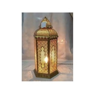 โคมไฟโลหะสำหรับเทียนดีไซน์แบบโมร็อกโกโคมไฟโหลตะเกียงโลหะเชิงเทียน - Product Image 3