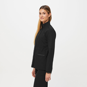 Veste de gommage pour femmes gommages d'hôpital unisexe confortable veste d'allaitement à fermeture éclair vestes de gommage médical Logo personnalisé - Product Image 6