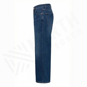 Pantalon en jean ample à taille haute, surdimensionné, délavé, vintage, à jambes larges, déchiré, couleur personnalisée, streetwear - Product Image 3