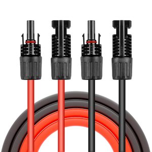 เออีอี โซลาร์สำหรับสายโซลาร์ 15 ฟุต # สายเคเบิลทองแดงเคลือบดีบุกขนาด 10 AWG ฉนวนพีวีซี ระดับ IP65 รองรับแรงดัน 1000V กระแสไฟ 60A สำหรับระบบผลิตไฟฟ้าจากพลังงานแสงอาทิตย์ - Product Image 1