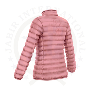 Chaqueta acolchada de invierno Unisex con estampado de logotipo y cierre de cremallera estilo holgado grueso característica impermeable personalizable de talla grande para mujer - Product Image 4