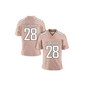Ropa Deportiva al Por Mayor, Jersey de Fútbol Americano de Tela Resistente para Entrenamiento, 100% Poliéster de Secado Rápido, Cuello en V, Manga Corta - Product Image 3