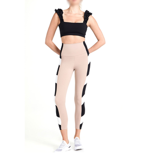 High Quality Workout Yoga Fitness High Waist Leggings Women Gym Pants Solid Color Breathable Women Leggings - Product Image 5
