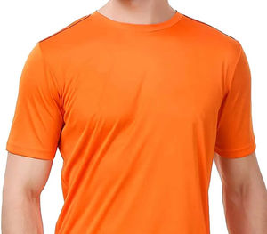 OEM เสื้อยืดเข้ารูปแนวสตรีทสำหรับผู้ชายและผู้หญิง, เสื้อยืดผ้าฝ้ายโพลีเอสเตอร์ถักลายวินเทจ - Product Image 5