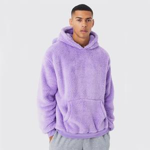 Vente en gros de pulls à capuche avec logo personnalisé du fabricant pour hommes pulls à capuche chauds d'hiver en polaire Sherpa 100% coton - Product Image 6
