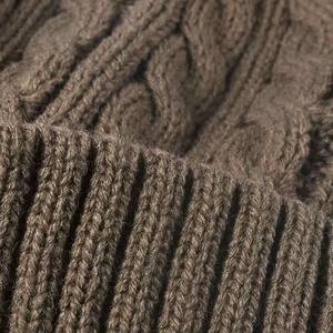 Bonnet en tricot uni personnalisé tendance avec logo, style hip-hop, couleur unie, bonnet de voyage unisexe en tissu commun - Product Image 2