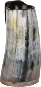 Taza de cuerno vikingo Vintage hecha a mano, diseño pulido ecológico para fiestas navideñas, artesanías naturales de animales únicos - Product Image 4